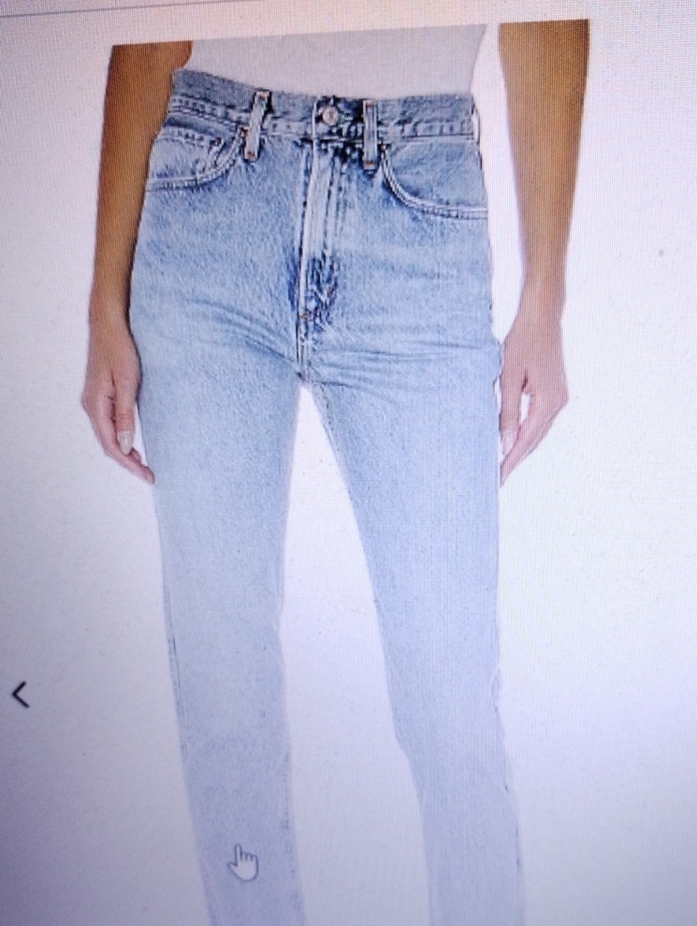 Agolde Tamryn Mid Rise Straight Light Wash Jeans Size 27, Zip Fly Cotton 100